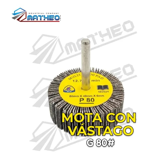 Mota con Vástago - Grano 80#