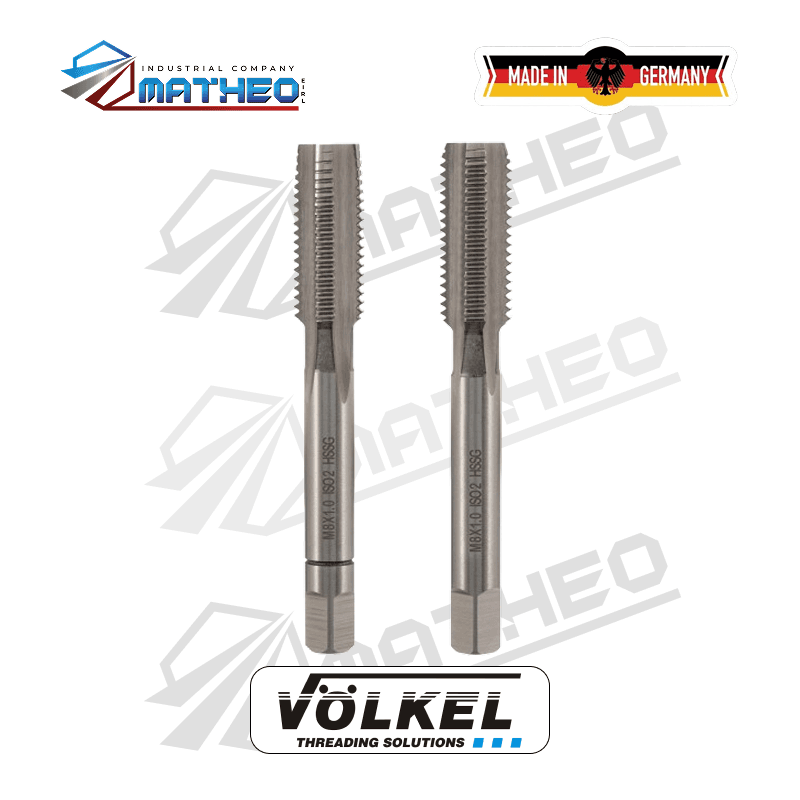 26326- Machos de Mano MF M8 x 1.0 HSS-G - VÖLKEL (Juego de 2 Pzas)