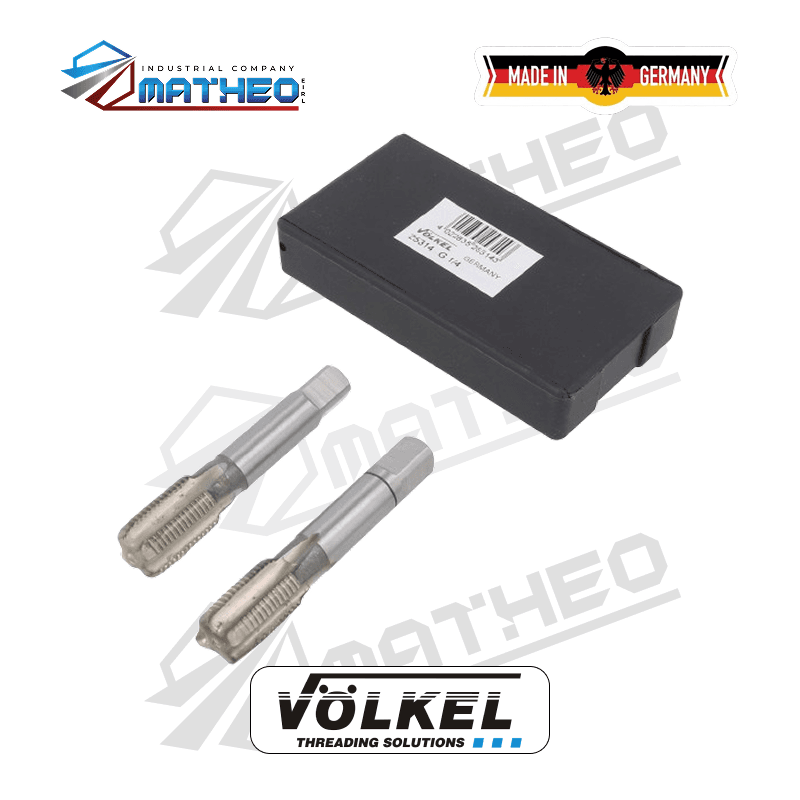 25314-Machos de Mano 1/4" x 19 HSS-G BSP - VÖLKEL (Juego de 2 Pzas )
