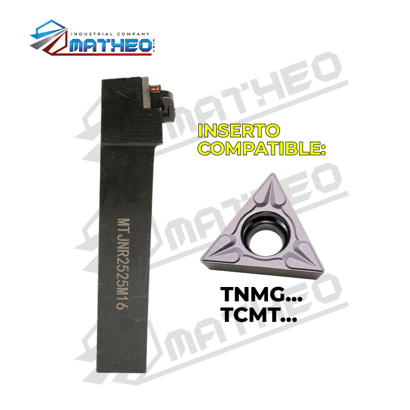 Porta inserto exterior p/ torno MTJNR2525M16
