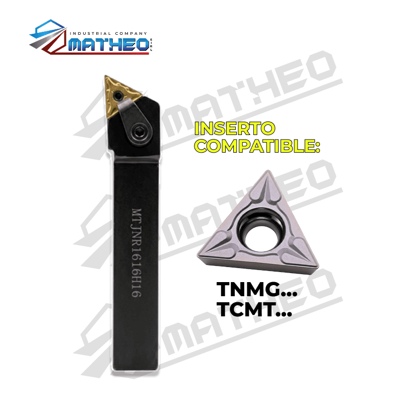 Porta inserto exterior p/ torno MTJNR1616H16