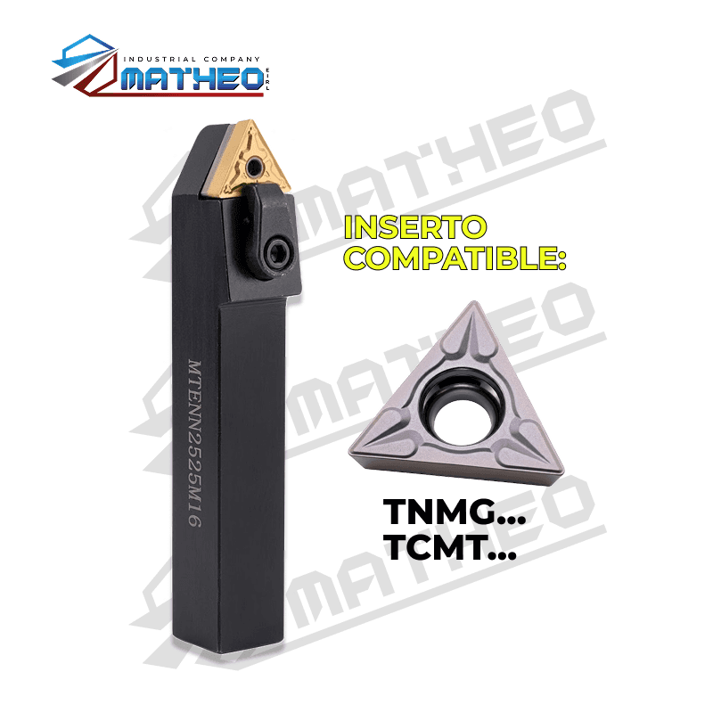 Porta inserto exterior p/ torno MTENN2525M16