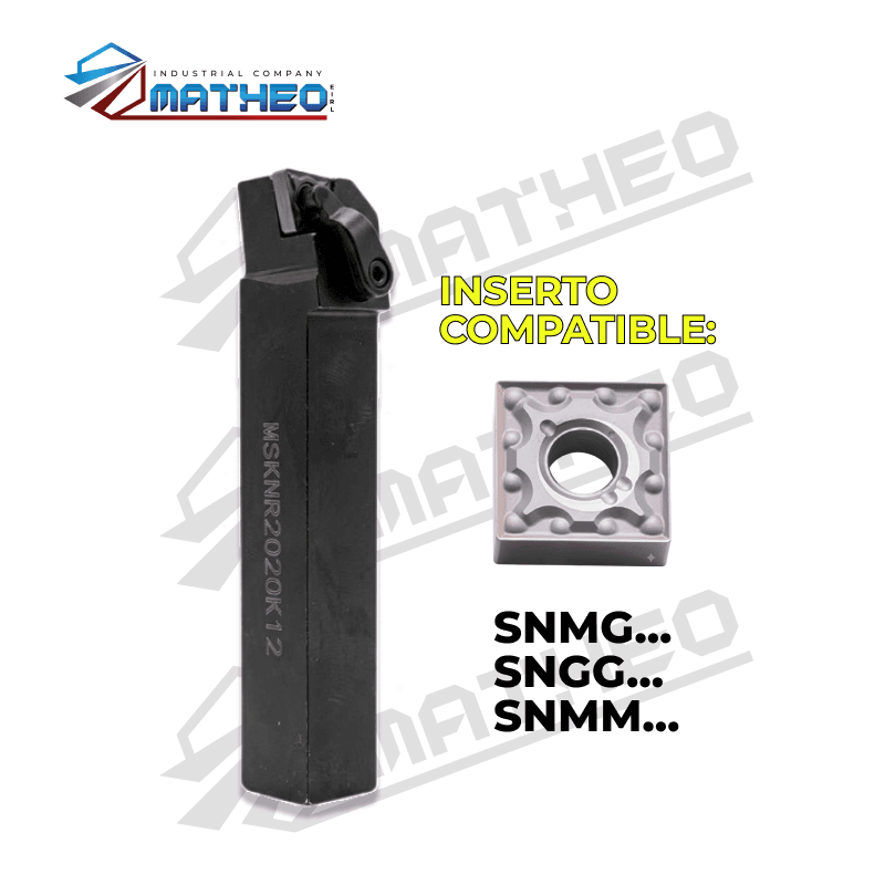 Porta inserto exterior p/ torno MSKNR2020K12
