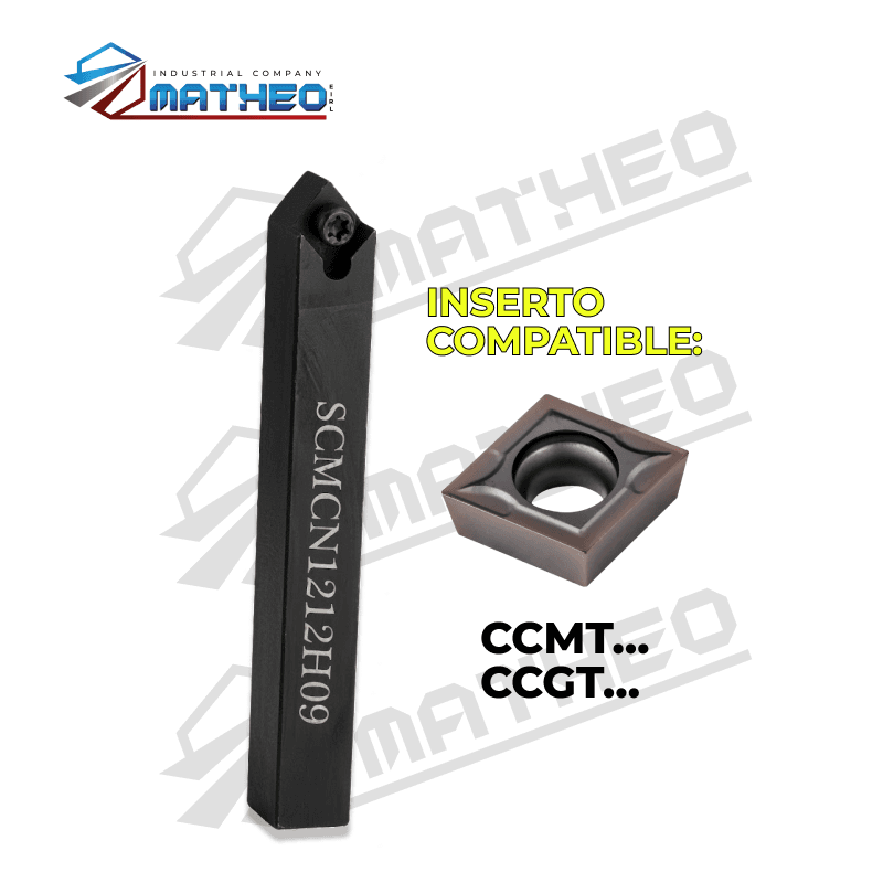 Porta inserto exterior p/ torno SCMCN1212H09