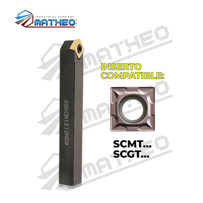 Porta inserto exterior p/ torno SSDCN1212H09