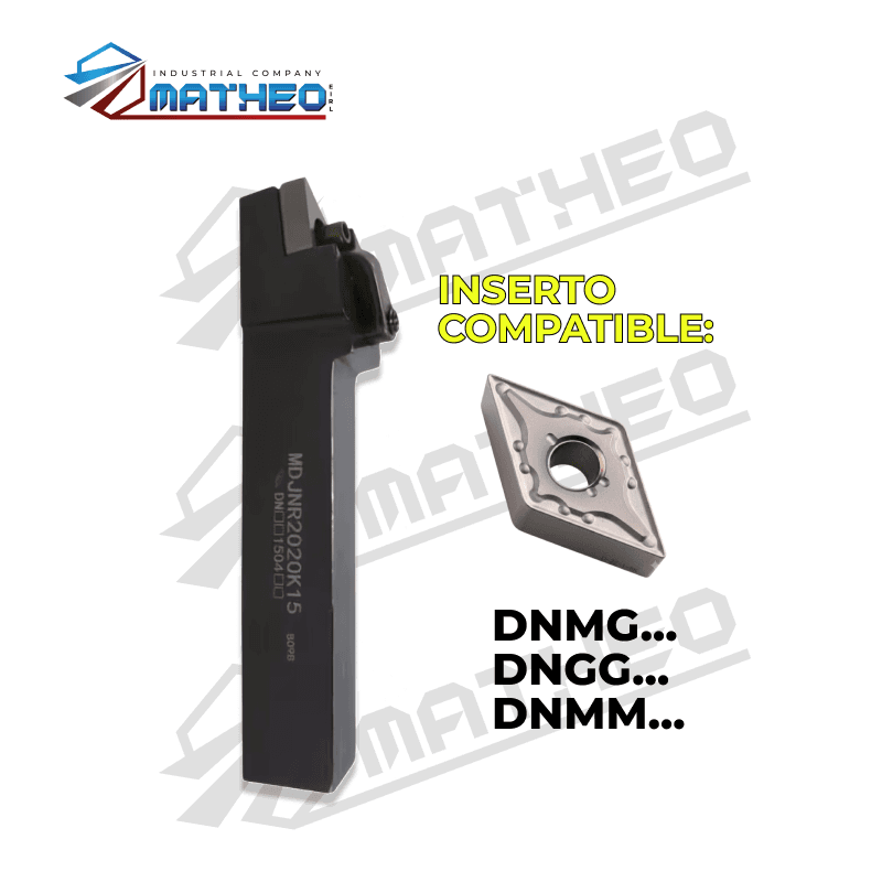 Porta inserto exterior p/ torno MDJNR2020K15