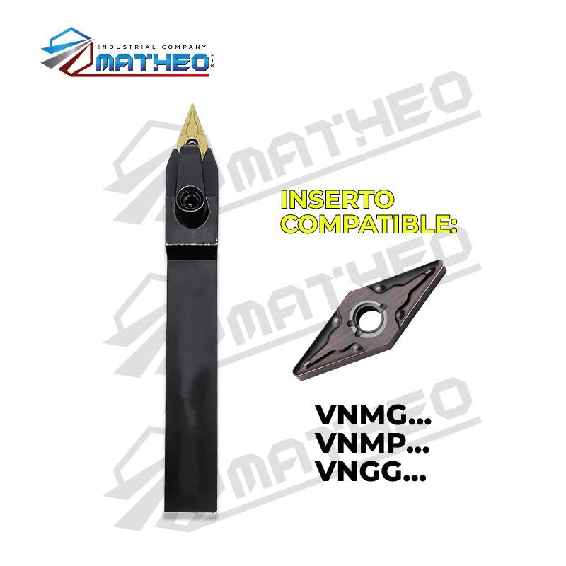 Porta inserto exterior p/ torno MVVNN1616K16
