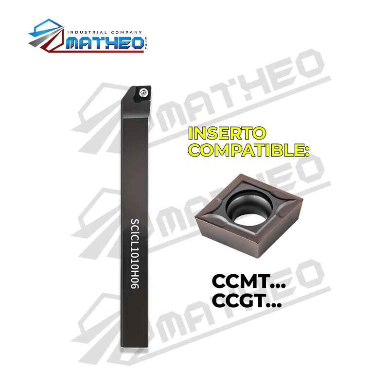 Porta inserto exterior p/ torno SCLCL1010H06