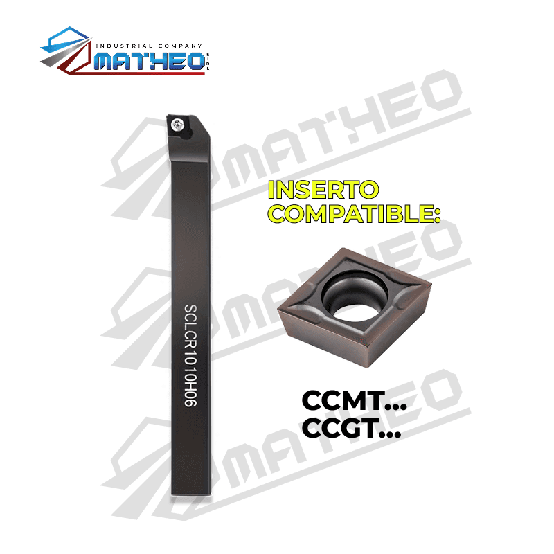 Porta inserto exterior p/ torno SCLCR1010H06
