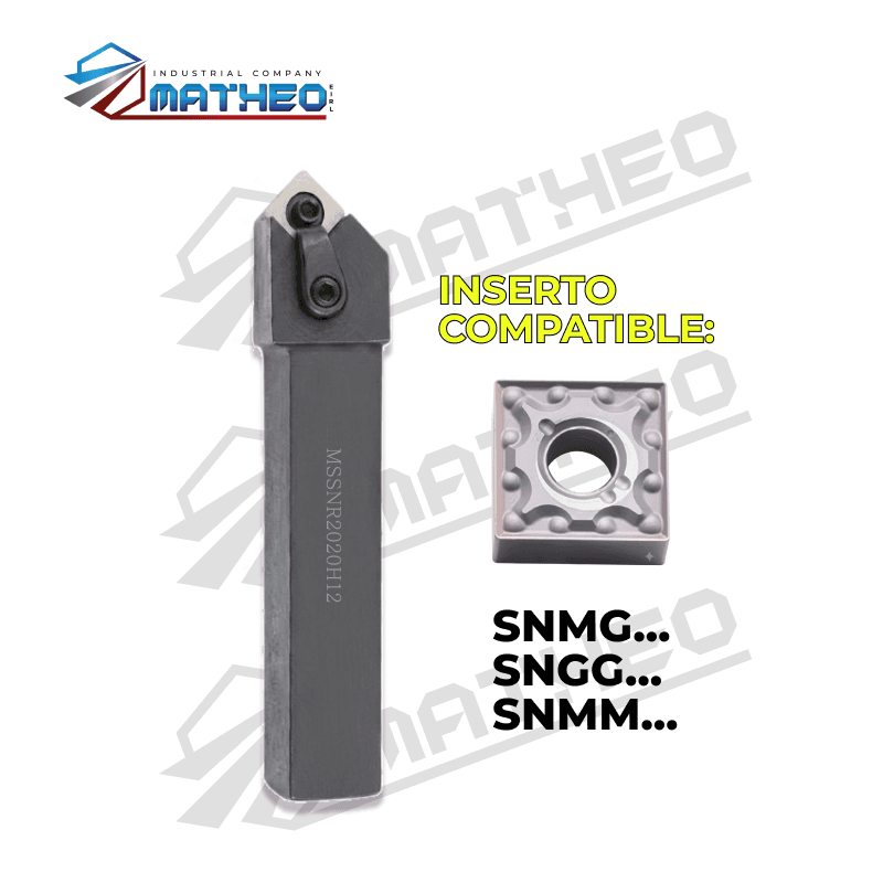 Porta inserto exterior p/ torno MSSNR2020H12