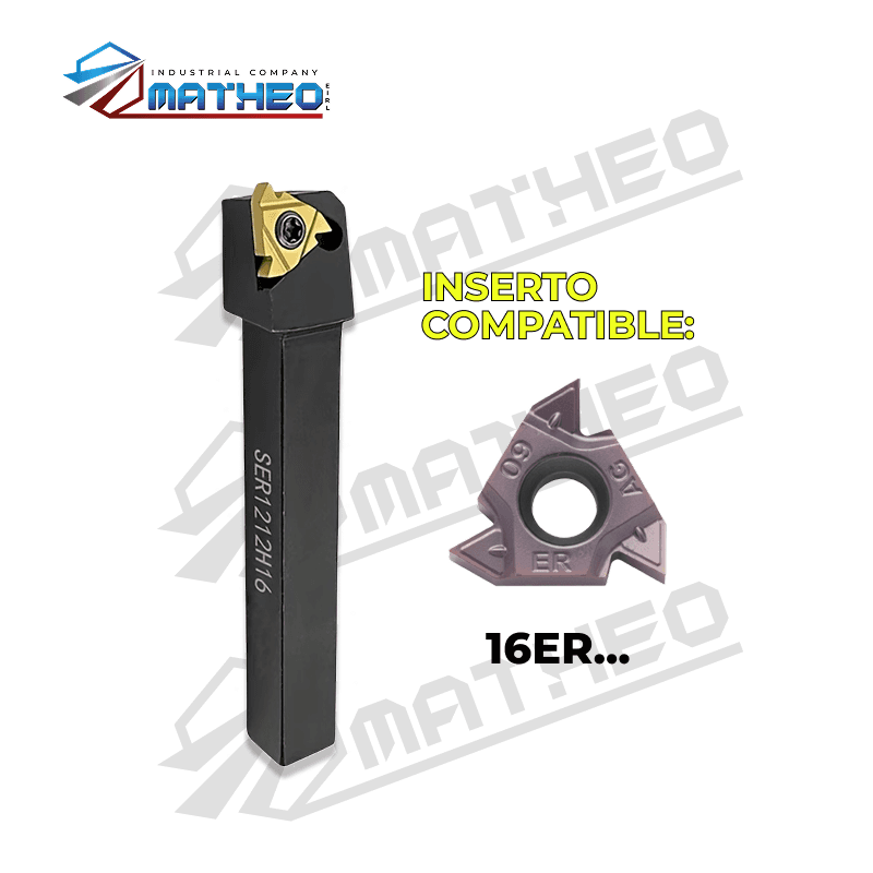 Porta inserto exterior roscado SER1212H16